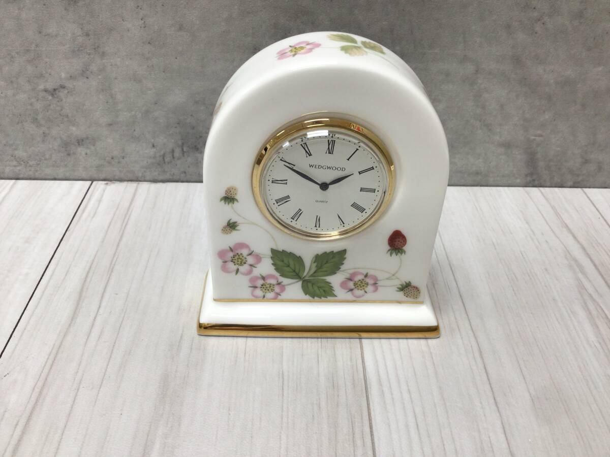 3546■WEDGWOOD ウェッジウッド ワイルドストロベリー 置き時計(jì) 置時計(jì) インテリア