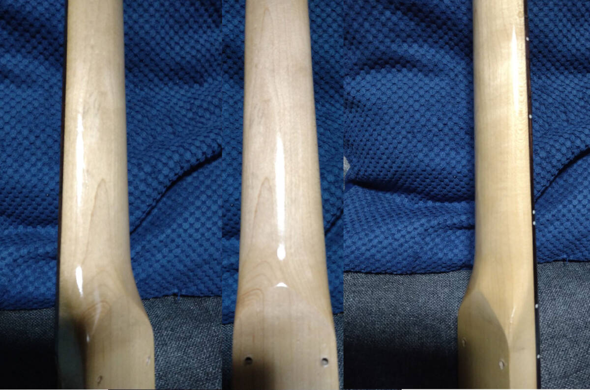 ⑰-1 全体的に綺麗なネックです!半グロスのラッカー塗装・ストラトキャスター用ローレル指板ネック 22フレット仕様!_画像10