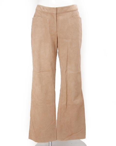フォクシー FOXEY ベージュ フェイク スウェード パンツ 40