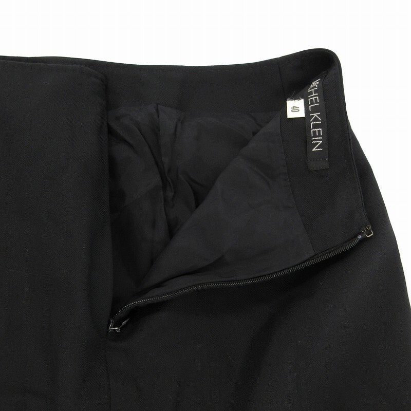 ミッシェルクラン MICHEL KLEIN ブラックフォーマル スカート ひざ丈 タイト 40 黒 ブラック /JS レディース