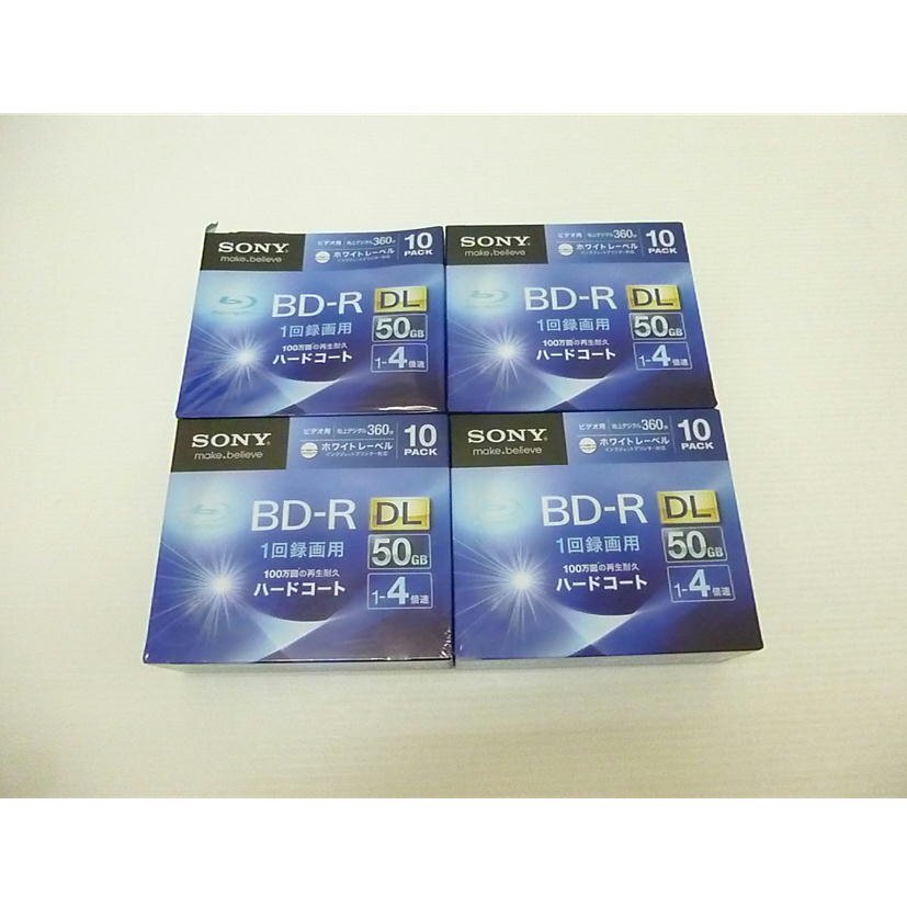 1円【未使用】SONY ソニー/2　BD-RDL　50GB　一回録畫用　まとめセット/10BNR2VGPS4/88