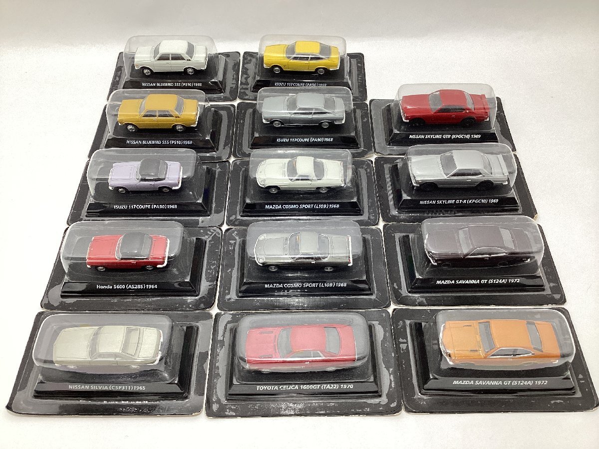 未使用　コナミ　1/64 絶版名車コレクション　色々 14種 まとめて　Vol.1　Vol.3　Vol.7　ニッサン スカイライン　ホンダ S600 エラー　等