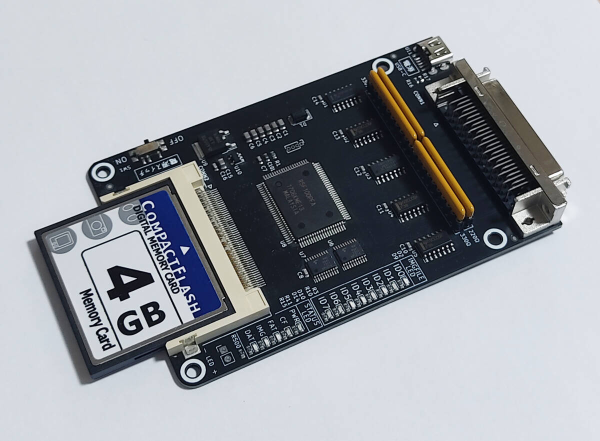 X68000シリーズ用 SASI/SCSI HDDの替わりにCFカードを接続する変換機「変換番長V4 外付け(最新ファーム)」+設定済CF4GB付【台数限定】