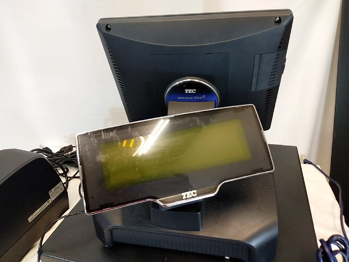 現(xiàn)狀品 東芝TEC レジスタ POS ターミナル QT-10 ドロワー DRWST-54 プリンタ TR-QT セット 店舗用品 テック / 名古屋発3-11△