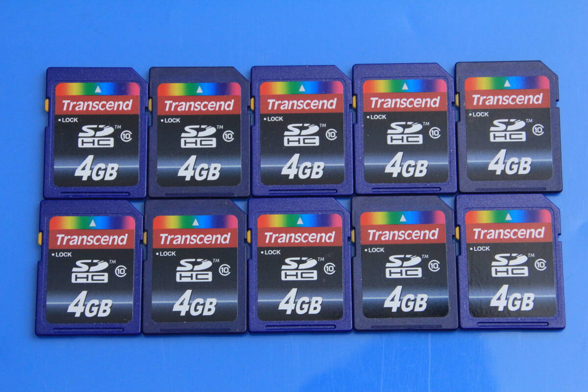 4GB SDHC カード Transcend class10　●10枚セット●
