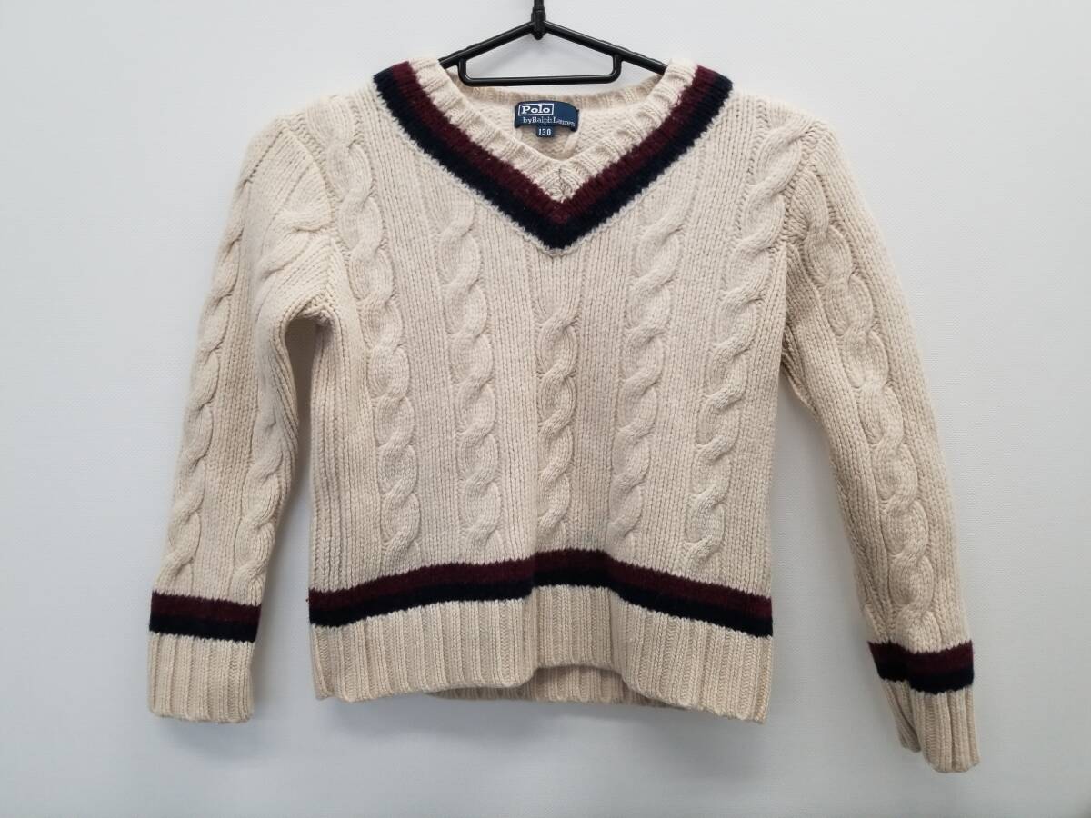Polo Ralph Lauren　ポロ ラルフ ローレン　長袖セーター　ベージュ　130サイズ　男の子用　01