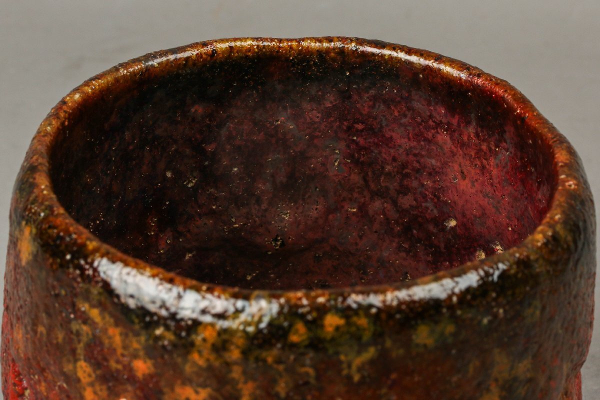 加藤石春 立田錦楽茶碗 共箱 共布 茶道具 本物保証