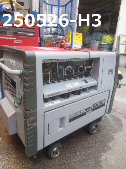 発電機(jī)兼用溶接機(jī)/OHVエンジン式/空冷4サイクル/EGW180MS/難アリ/新ダイワ/中古即決品/★　商品番號250526-H3