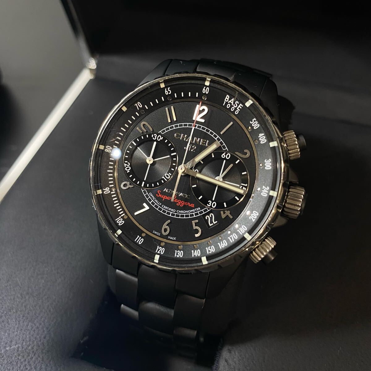 【鑑定済】シャネル CHANEL J12 スーパーレッジェーラ H3409 時計 自動巻き