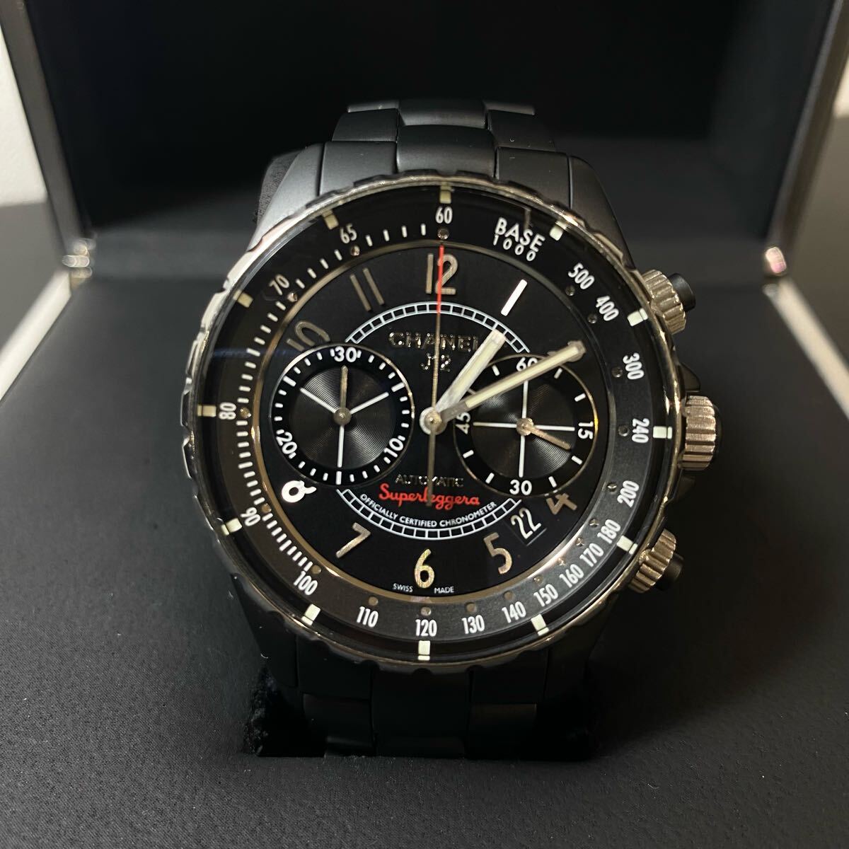 【鑑定済】シャネル CHANEL J12 スーパーレッジェーラ H3409 時計 自動巻き