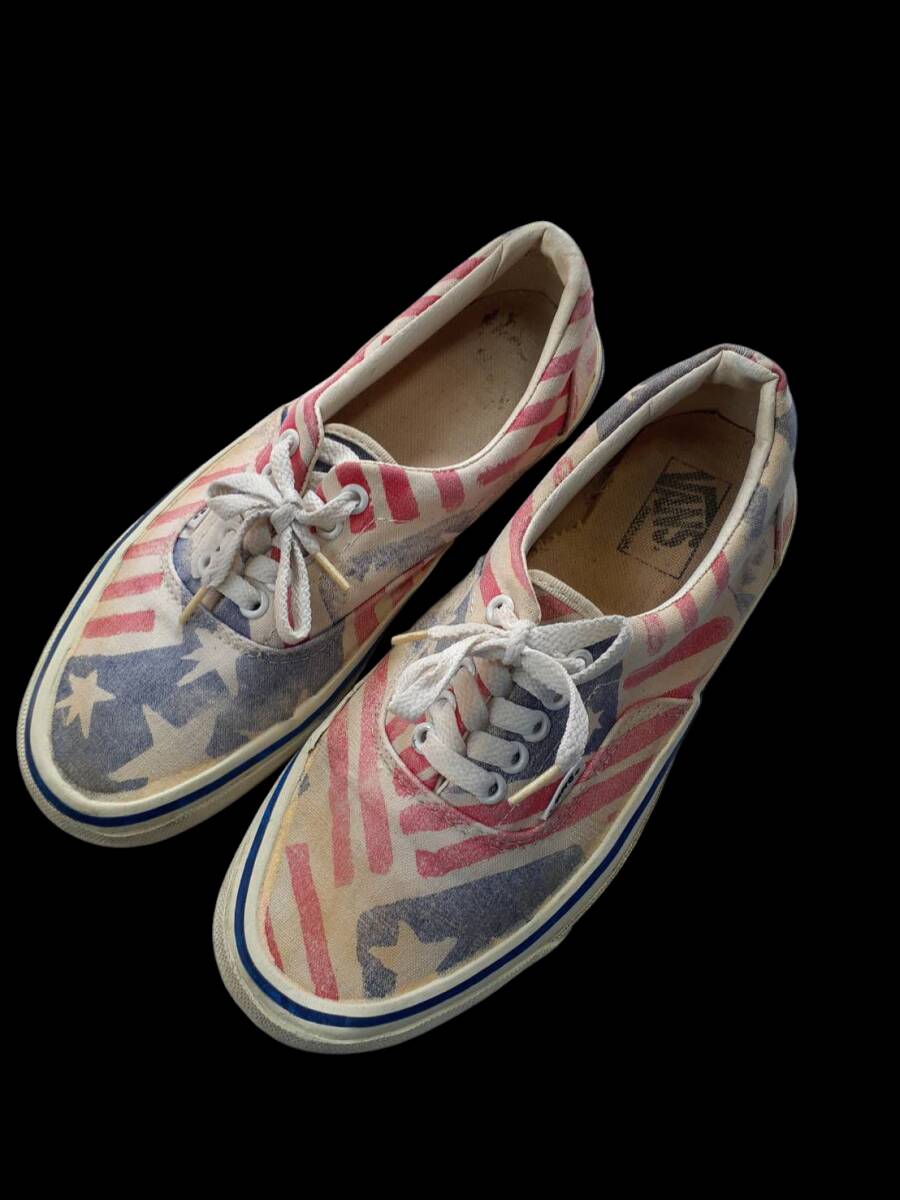 80s 90s USA製 VANS ERA 星条旗柄 アメリカ製 26センチ程度 80s 90s USA製 VANS ERA 星条旗柄 アメリカ製 26センチ程度