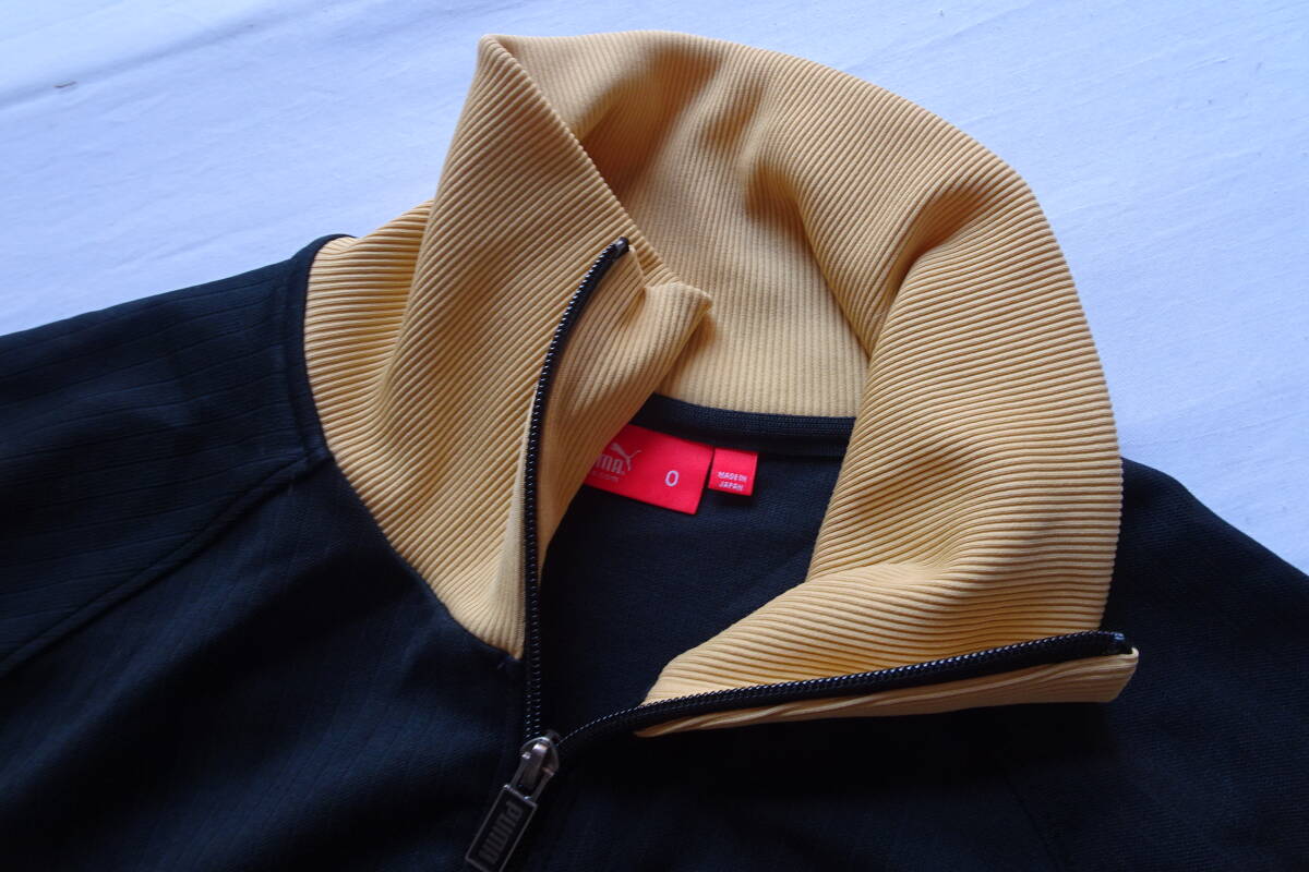 PUMA/プーマ/864777/長(zhǎng)袖トラックジャケット/ジャージ素材/ストライプ織生地/前ジップアップ/ロゴプリント/黒/ブラック/Oサイズ(5/1R7)