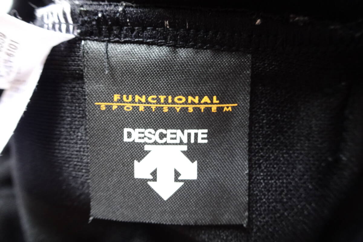 DESCENTE/デサント/DSP-1735/ショートパンツ/ジャージ素材/ひざ上丈/ロゴししゅう/スポーツ/黒/ブラック/Mサイズ(5/26R7)