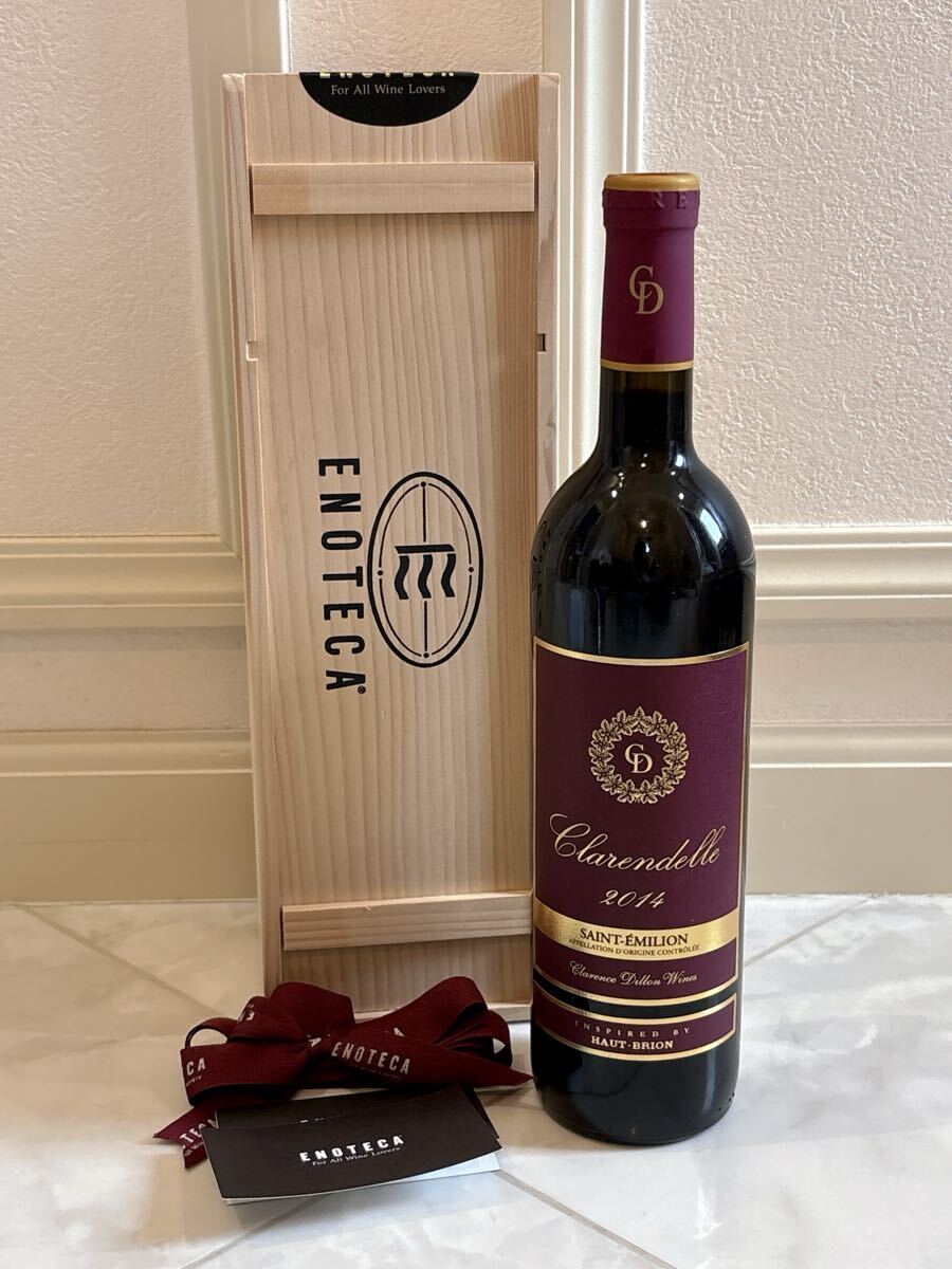 ⑦ 未開封品 ENOTECA クラレンドル ルージュ 2014 ワイン 750 13% 赤ワイン 木箱付