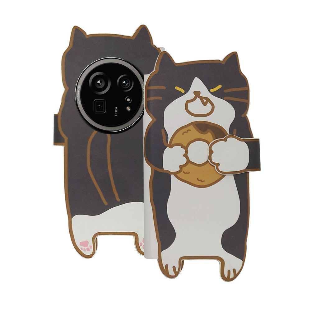 AQUOS R9 Pro SH-54E SH-M30 блокнот type (. . трещина кошка ) модный смартфон кейс подставка moimoikka (......)