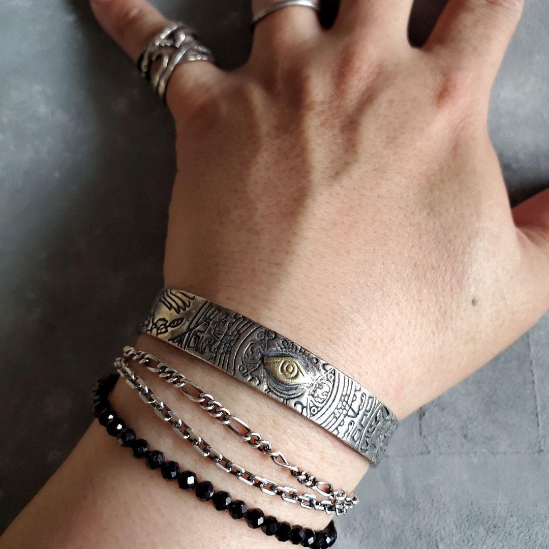 ヴィンテージ VINTAGE シルバー ホルスアイ バングル ブレスレット ヴィンテージ VINTAGE 925 刻印 シルバー ホルスアイ バングル