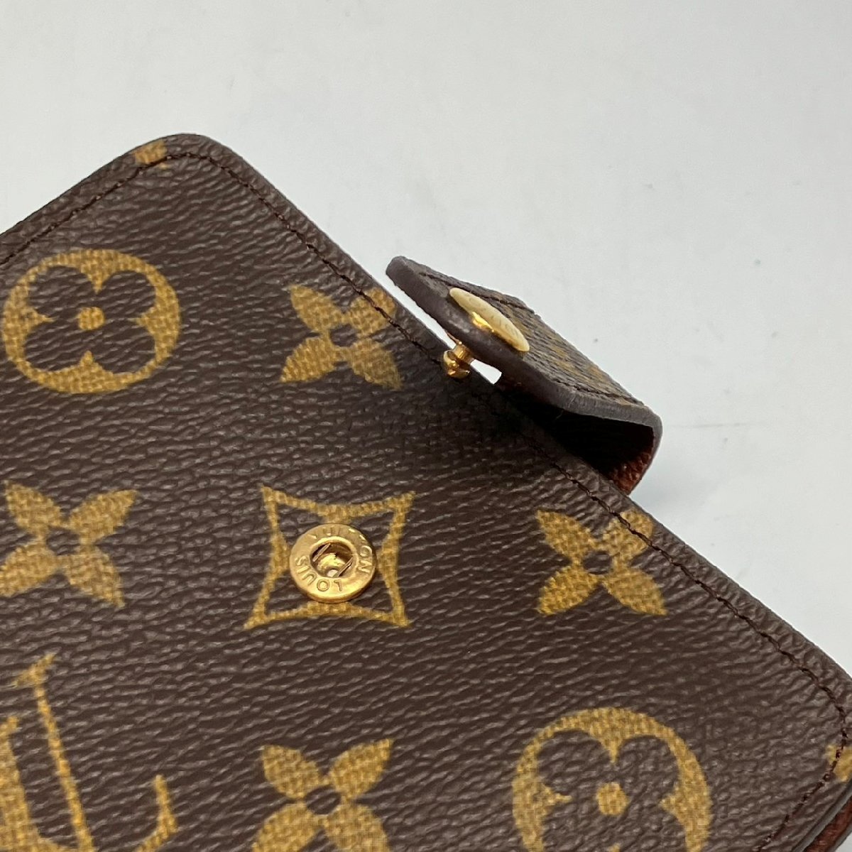 ◆ LOUIS VUITTON ルイヴィトン モノグラム コンパクトジップ 財布 M61667 2つ折り ウォレット ブラウン lv ルイ ヴィトン 中古 AR ha KBA3