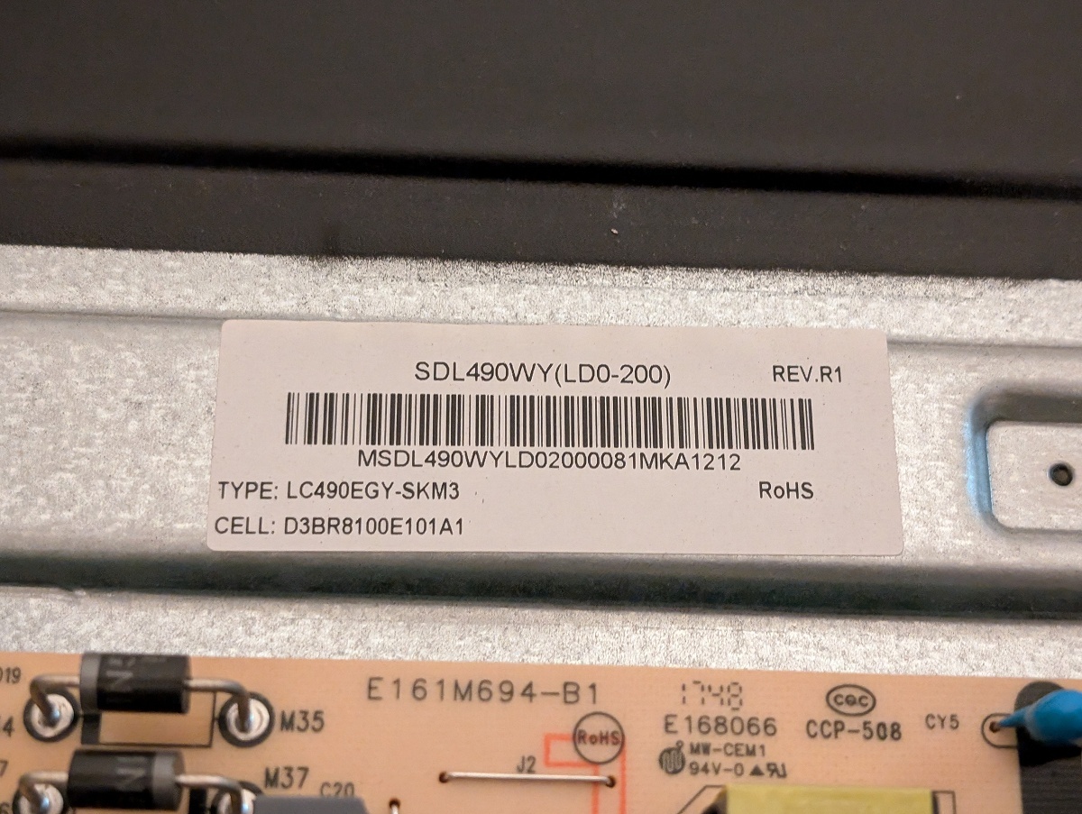 ミスターマックス MTH-49WX4K 4K 49インチ用 T-CON LG 6870C-0738A LC490EGY-SKM3 SDL490WY 条件付きで返品可能_画像3