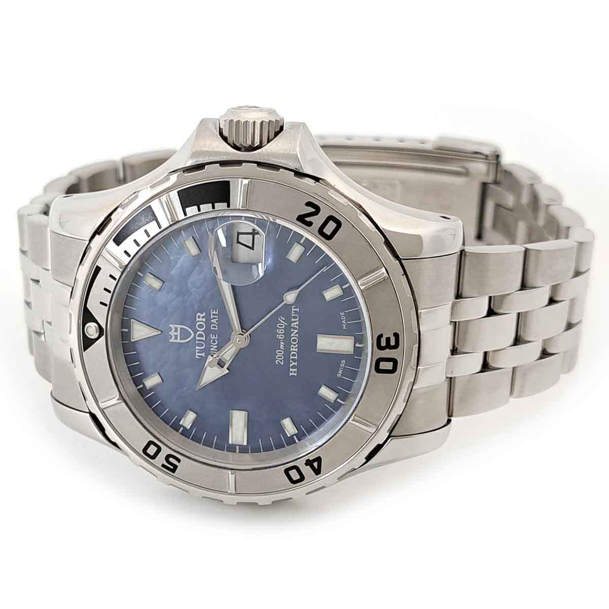 チューダー ハイドロノート デイト ブルーシェル文字盤 Overhauled 89190 自動巻き ステンレススティール メンズ TUDOR 中古 【時計】