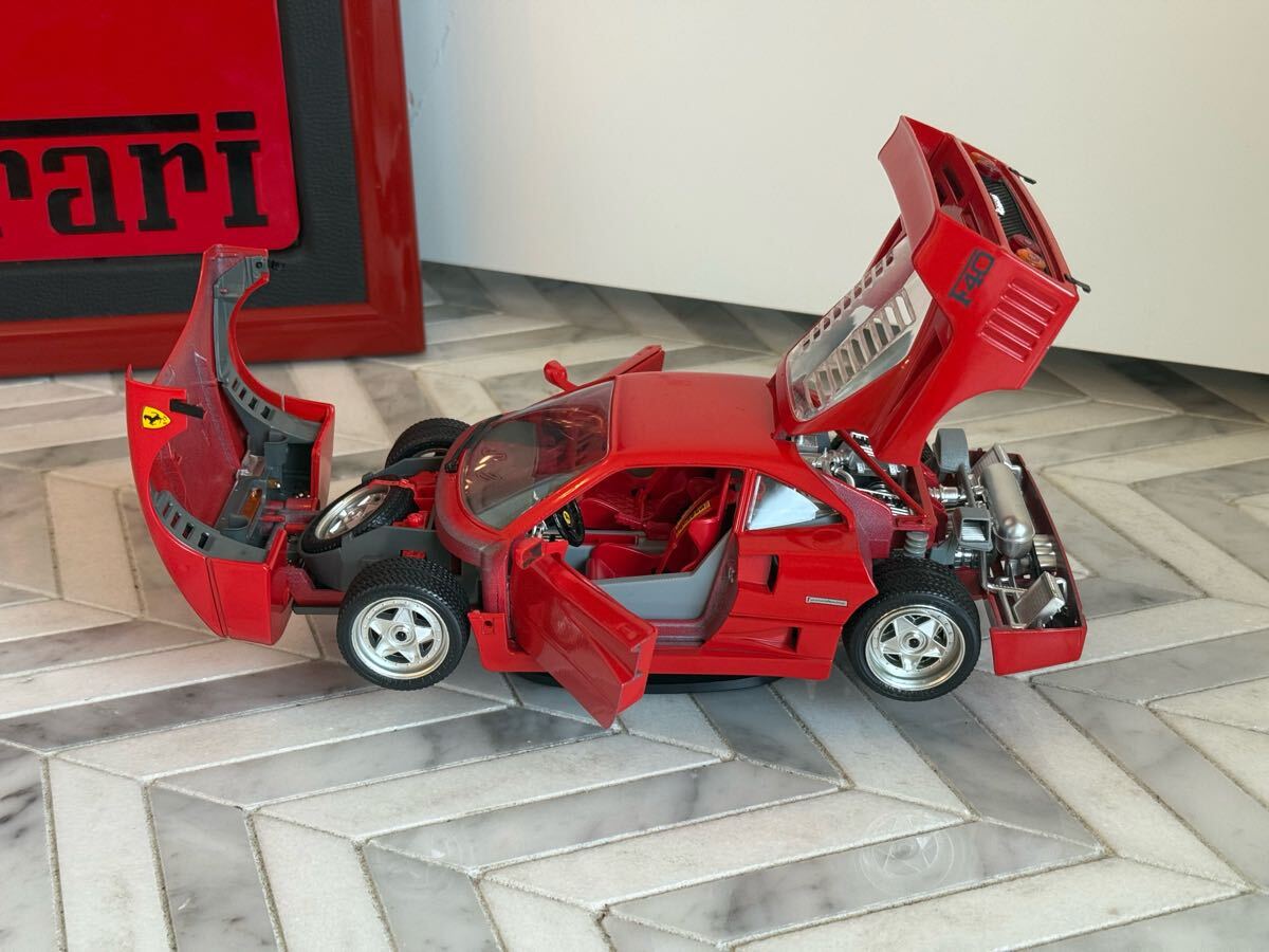 bburago Ferrari F40 миникар полный открытие и закрытие . красный Vintage подлинная вещь bburago Ferrari F40 миникар полный открытие и закрытие . красный Vintage подлинная вещь