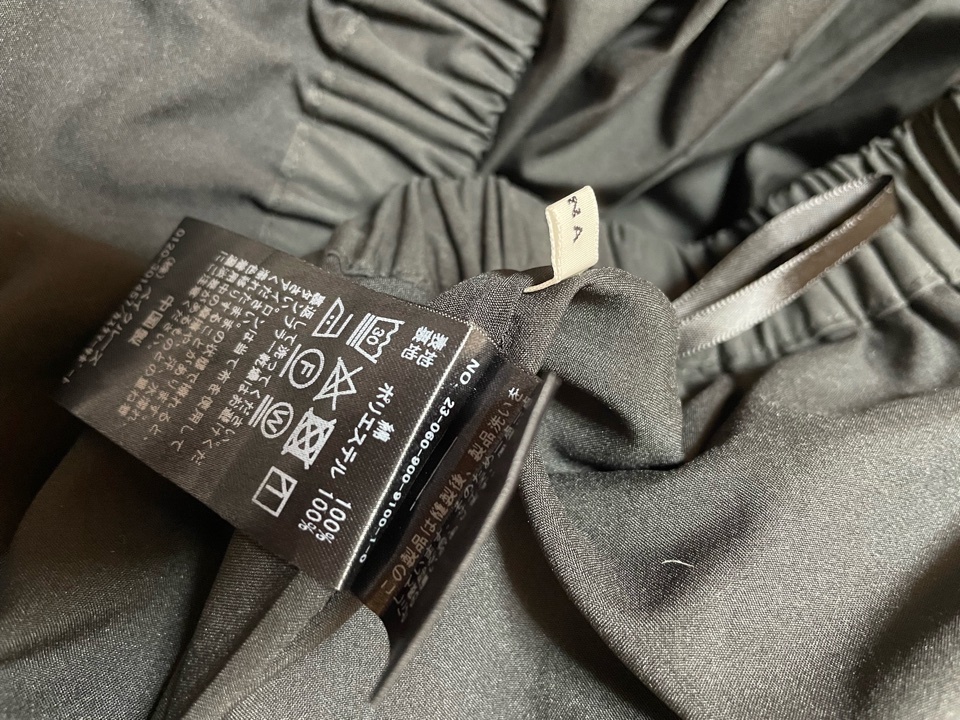 23SS IENAイエナ タイプライターギャザータックスカート◆タフタフレアボリューム plageドゥーズィエムトゥモローアローズ ブラック黒