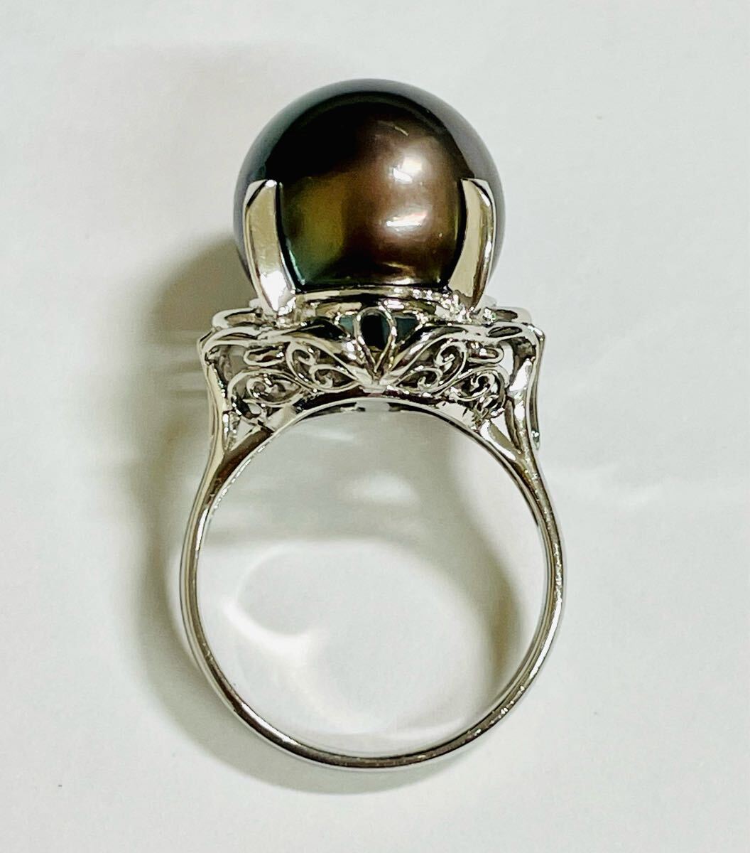 ☆Pt900 ブラックパール13.2mm 10號(hào)☆