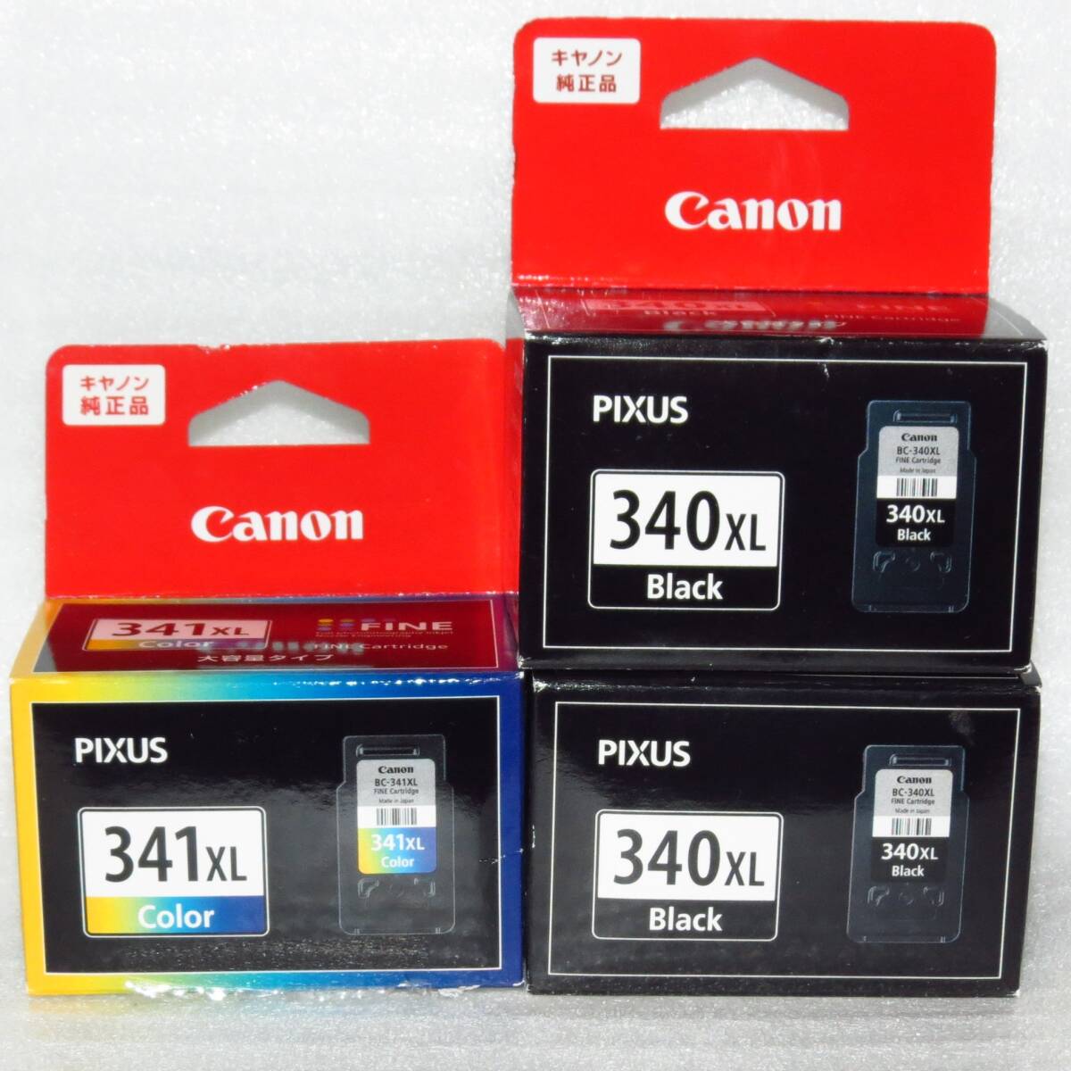 Canon キャノン　純正 BC-341XL+340XL　大容量タイプ カラー＆ブラック 3本組 送料無(wú)料