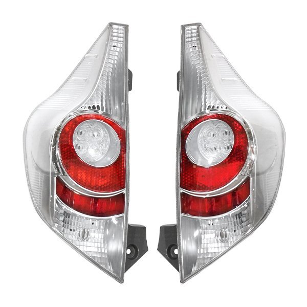 ю 【車種専用】 トヨタ アクア NHP10 10系 前期 テールランプレンズ 左右セット クリア×レッド レンズ 純正交換タイプ 社外品