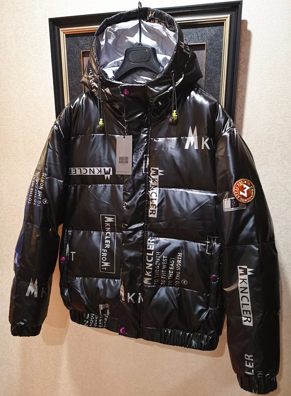 最高級(jí)13萬※EU制プレミアムダウン★イタリア?ミラノ発*BOLINI*ブラックライン※designer?超防寒?ダウンジャケット ?46/M※艶黒