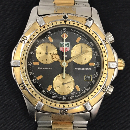 タグホイヤー プロフェッショナル デイト クロノグラフ クォーツ 腕時(shí)計(jì) 565.306 メンズ 付屬品あり QH054-123