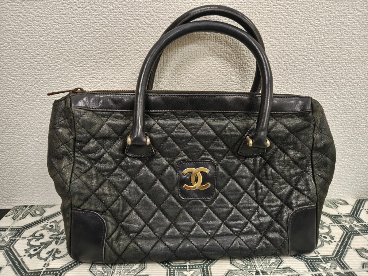 CHANEL ココマーク マトラッセ ハンド、ボストンバッグ、ヴィンテージ、シャネルバッグ