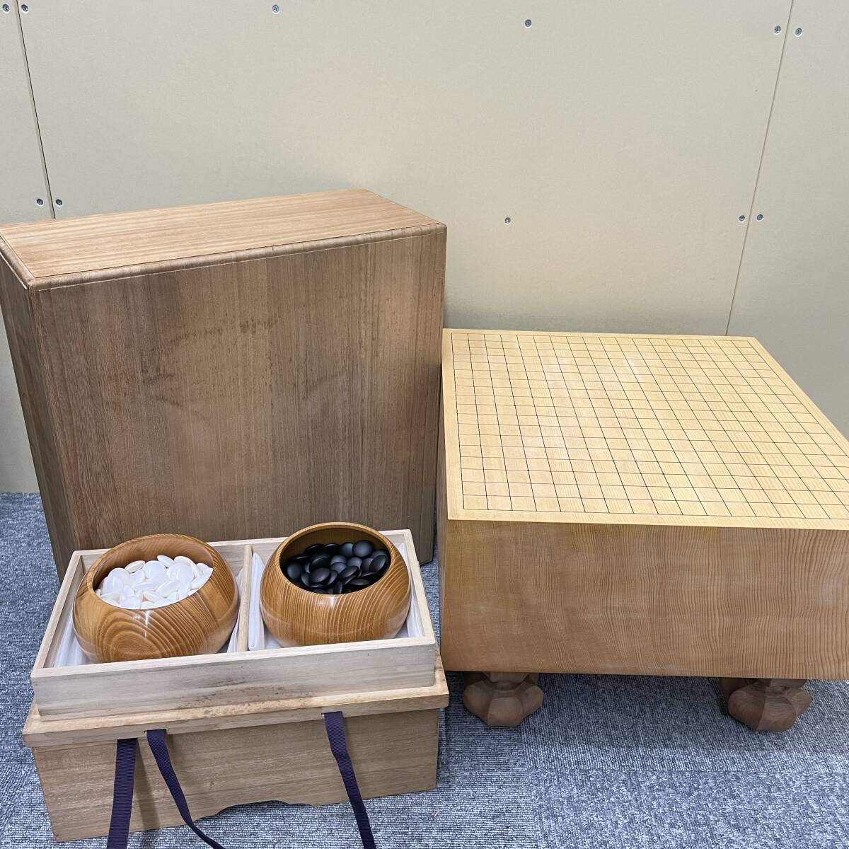 中古品 囲碁 碁石 碁笥 碁盤 囲碁セット 木製 160(囲碁)|売買 中古品 囲碁 碁石 碁笥 碁盤 囲碁セット 木製 160(囲碁)|売買