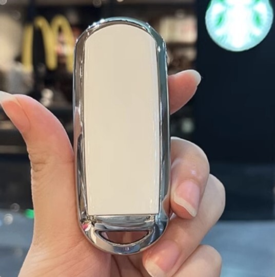 マツダ スマートキーケース TPU キーカバー CX-5/3 デミオ アテンザ ホワイト×シルバー2