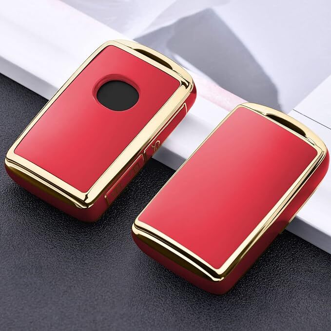 マツダ キーケース TPU キーカバー 赤金 CX-8 CX-5 CX-3 CX-30 MAZDA3/2 MX-30 CX-60