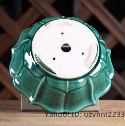 氷割れた青磁の鉢 盆栽鉢 植木鉢 小品盆栽鉢 大品盆栽鉢