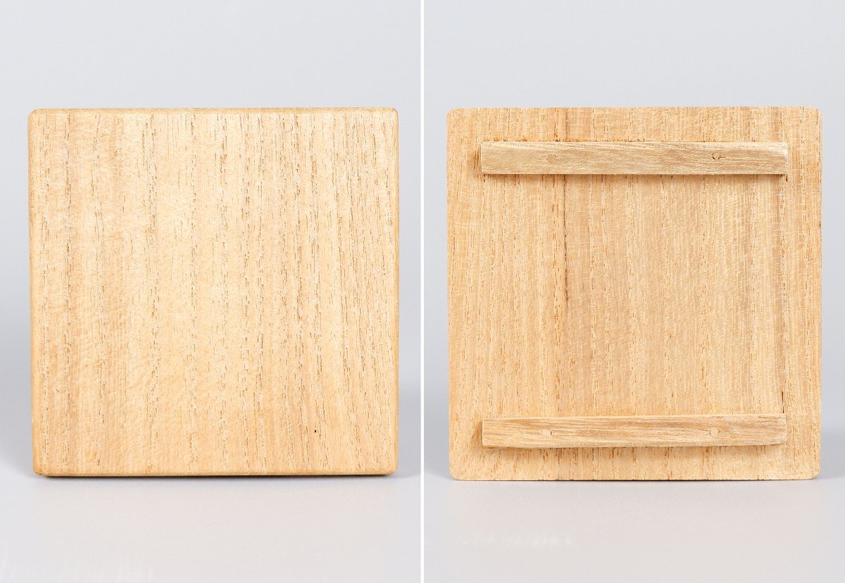 【MKA】中村翠嵐　紫交趾吹寄蓋置　共箱　京都　茶道具　真作保証