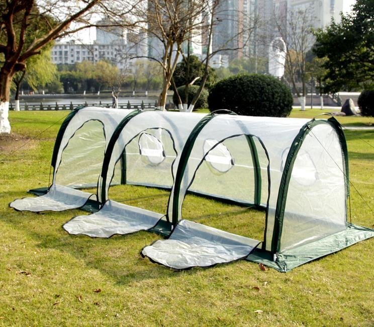 新品★移動式トンネル ビニールハウス 菜園ハウス 溫室 グリーンハウス ガーデンハウス 間口1ｍ×奧行3ｍ×高さ1ｍガラス繊維パイプ 保溫