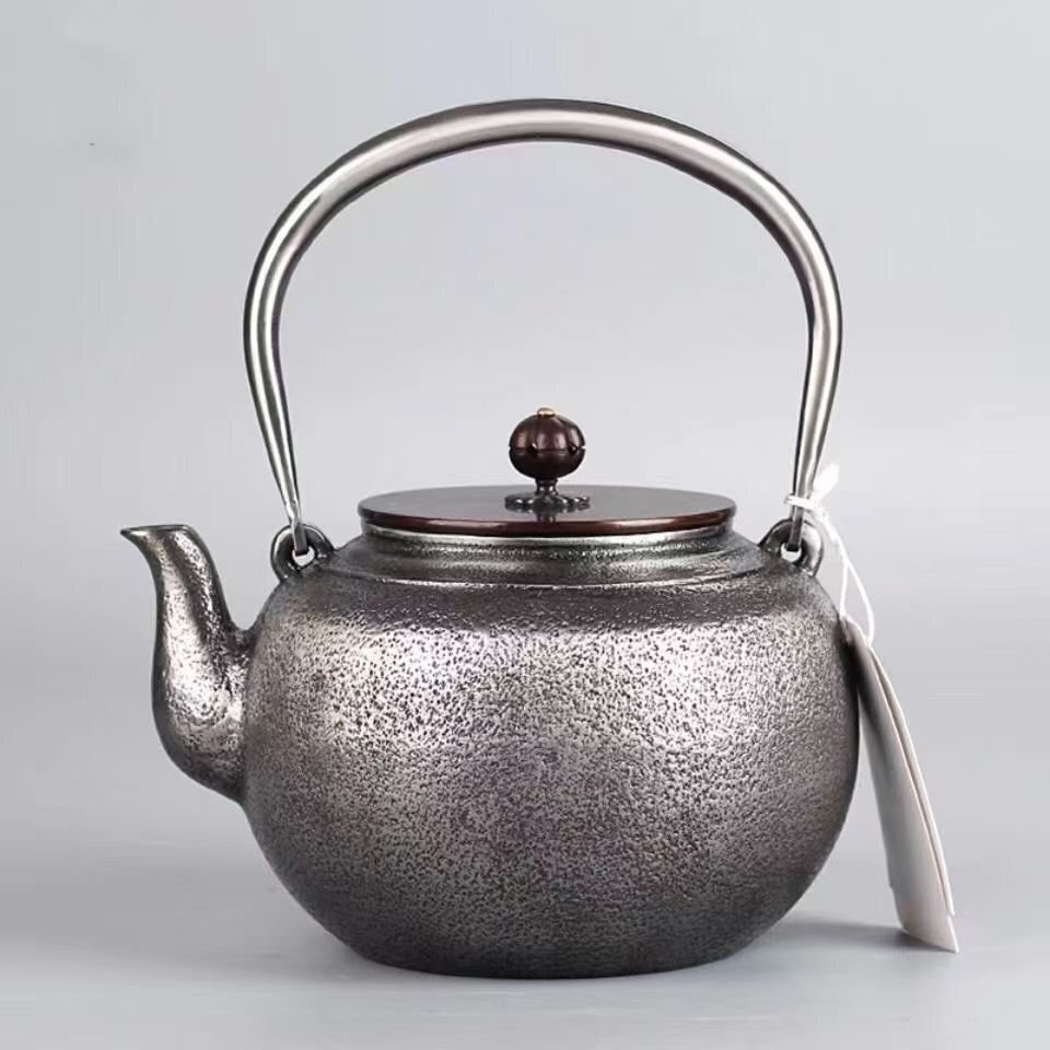 高品質☆南部鉄器 大容量 鉄瓶 コーティングなし 手作り純鉄