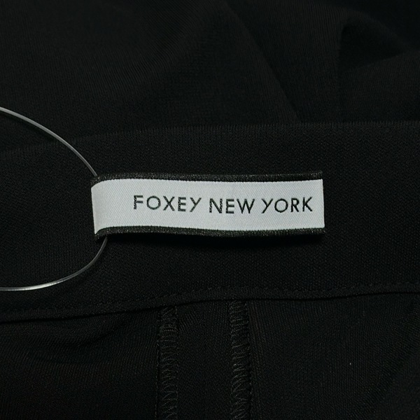 フォクシーニューヨーク FOXEY NEW YORK パンツ サイズ40 M 44654 エミー 黒 レディース クロップド(半端丈)/ワイドパンツ/ウエストゴム