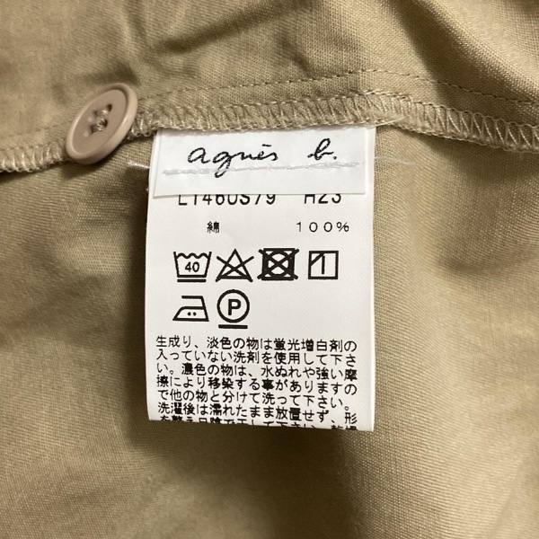 アニエスベー agnes b 長袖シャツブラウス サイズ38 M - ベージュ レディース トップス