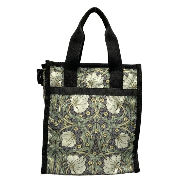 レスポートサック LESPORTSAC ハンドバッグ - グレー×マルチ 花柄/V＆Aコラボ/ウィリアムモリス/ピンパーネル 美品 バッグ