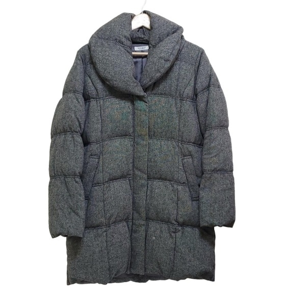 ミツミネ Mitsumine ダウンコート サイズ38 M - 黒×白 レディース 長袖/ジップアップ/冬 美品 コート