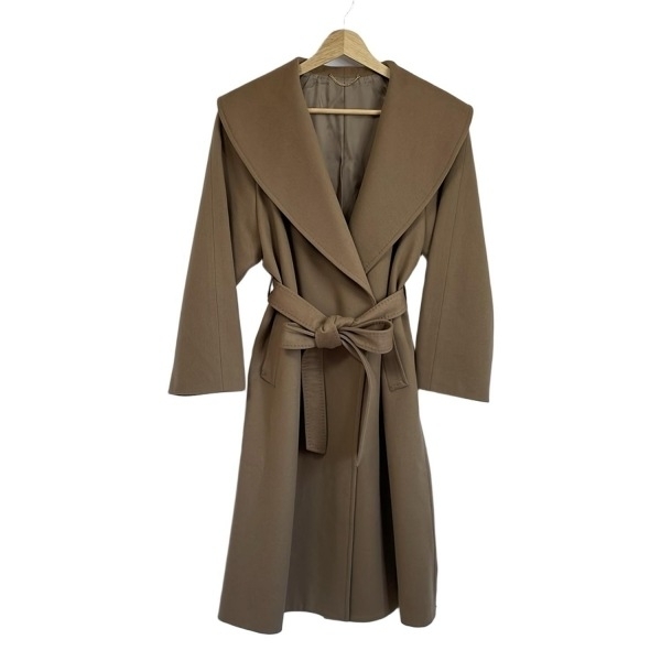 ニジュウサンク 23區(qū) サイズ32 XS - ライトブラウン×キャメル レディース 長袖/LOROPIANA/ベルト付き/冬 美品 コート