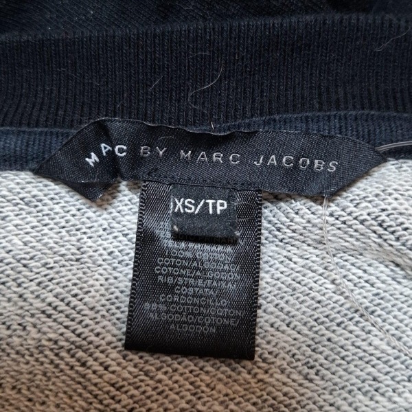 マークバイマークジェイコブス MARC BY MARC JACOBS サイズXS - 黒 レディース クルーネック/半袖/ひざ丈 ワンピース