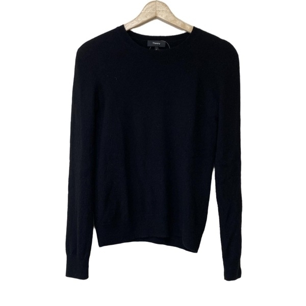 セオリー theory 長袖セーター/ニット サイズS - 黒 レディース クルーネック/カシミヤ トップス_画像1