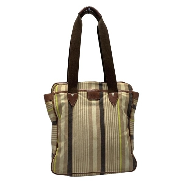 ポールスミス PaulSmith ショルダーバッグ - レザー ブラウン×ベージュ×マルチ ストライプ バッグ