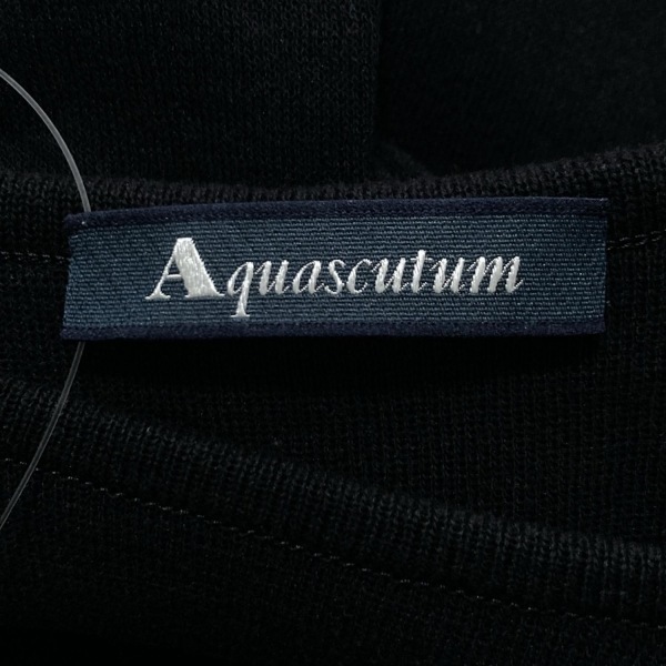 アクアスキュータム Aquascutum セーター/ニット サイズ8 M - 黒 レディース 変形袖 トップス
