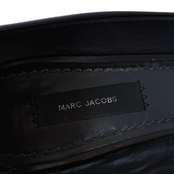 マークジェイコブス MARC JACOBS パンプス 38 - レザー 黒 レディース オープントゥ 靴