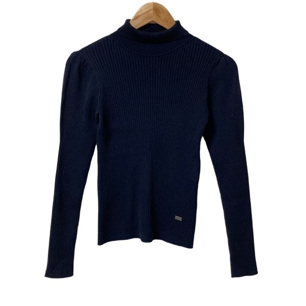フォクシー FOXEY 長袖セーター/ニット サイズ38 M 39202 - ダークネイビー レディース ハイネック トップス_画像1