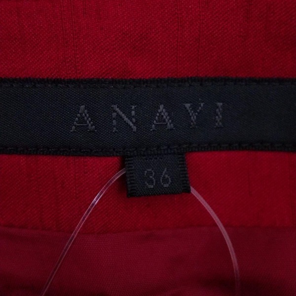 アナイ ANAYI スカート サイズ36 S - レッド×ネイビー レディース ひざ丈/ツイード 美品 ボトムス
